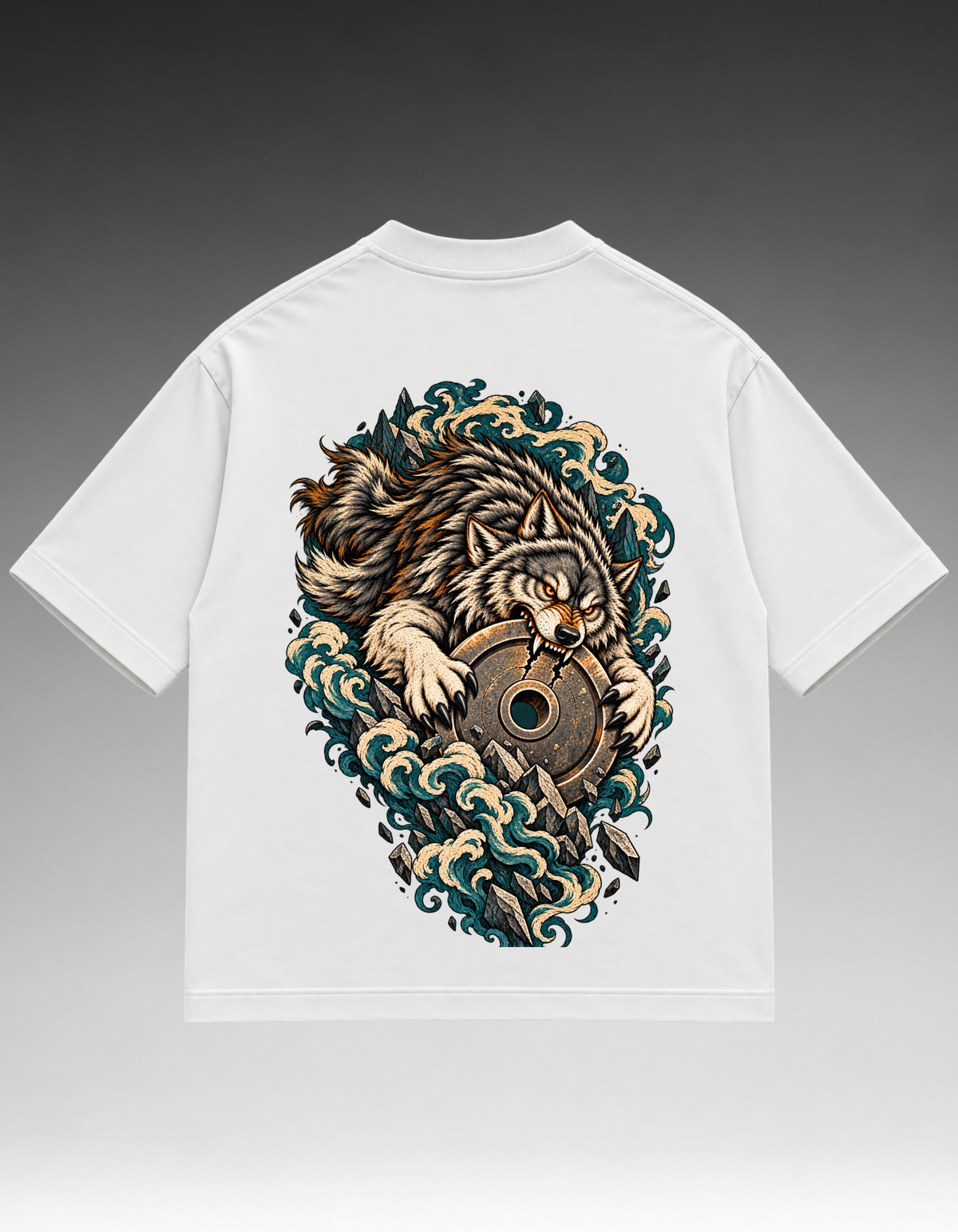 Camiseta Oversized - Lobo com Anilha