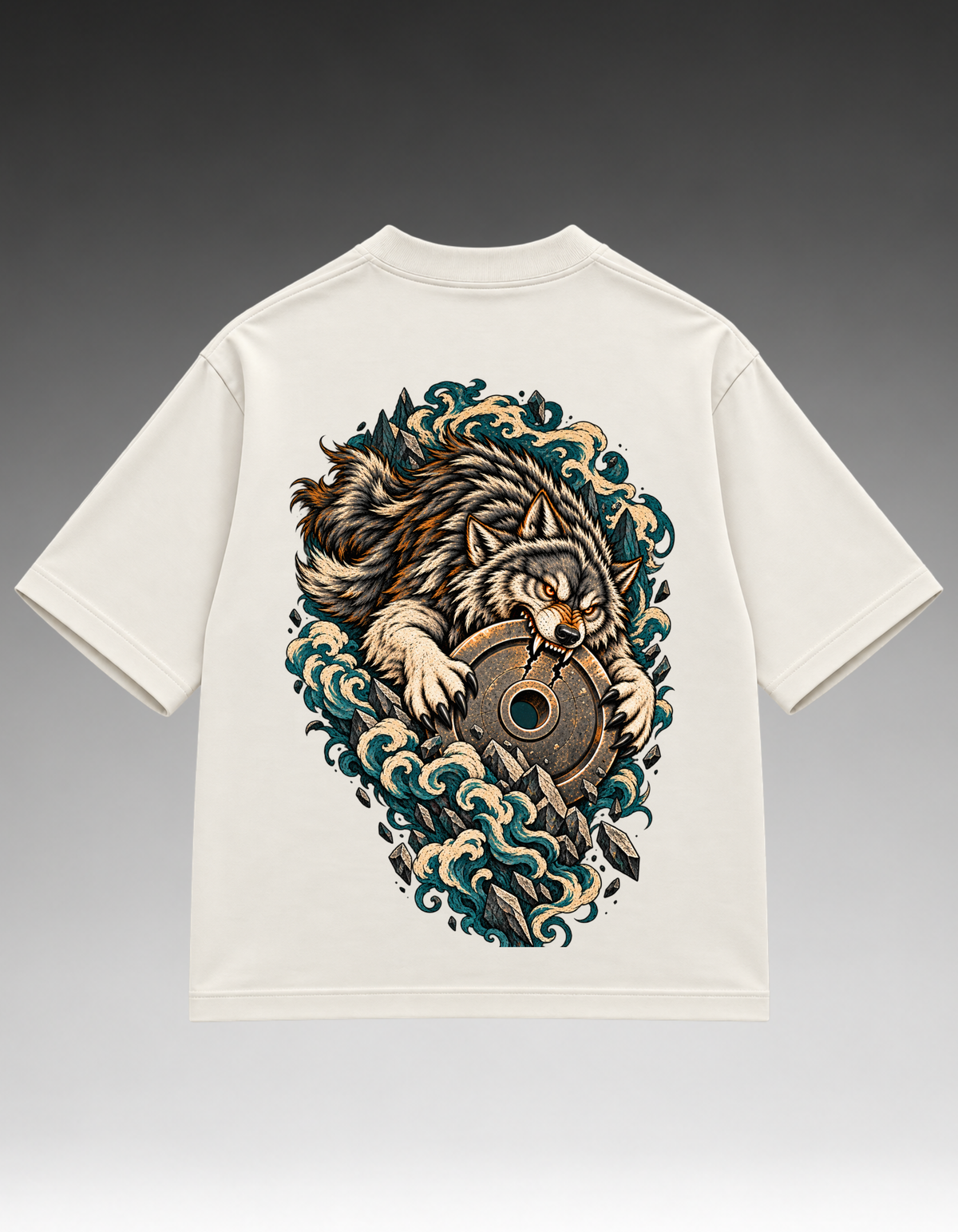 Camiseta Oversized - Lobo com Anilha