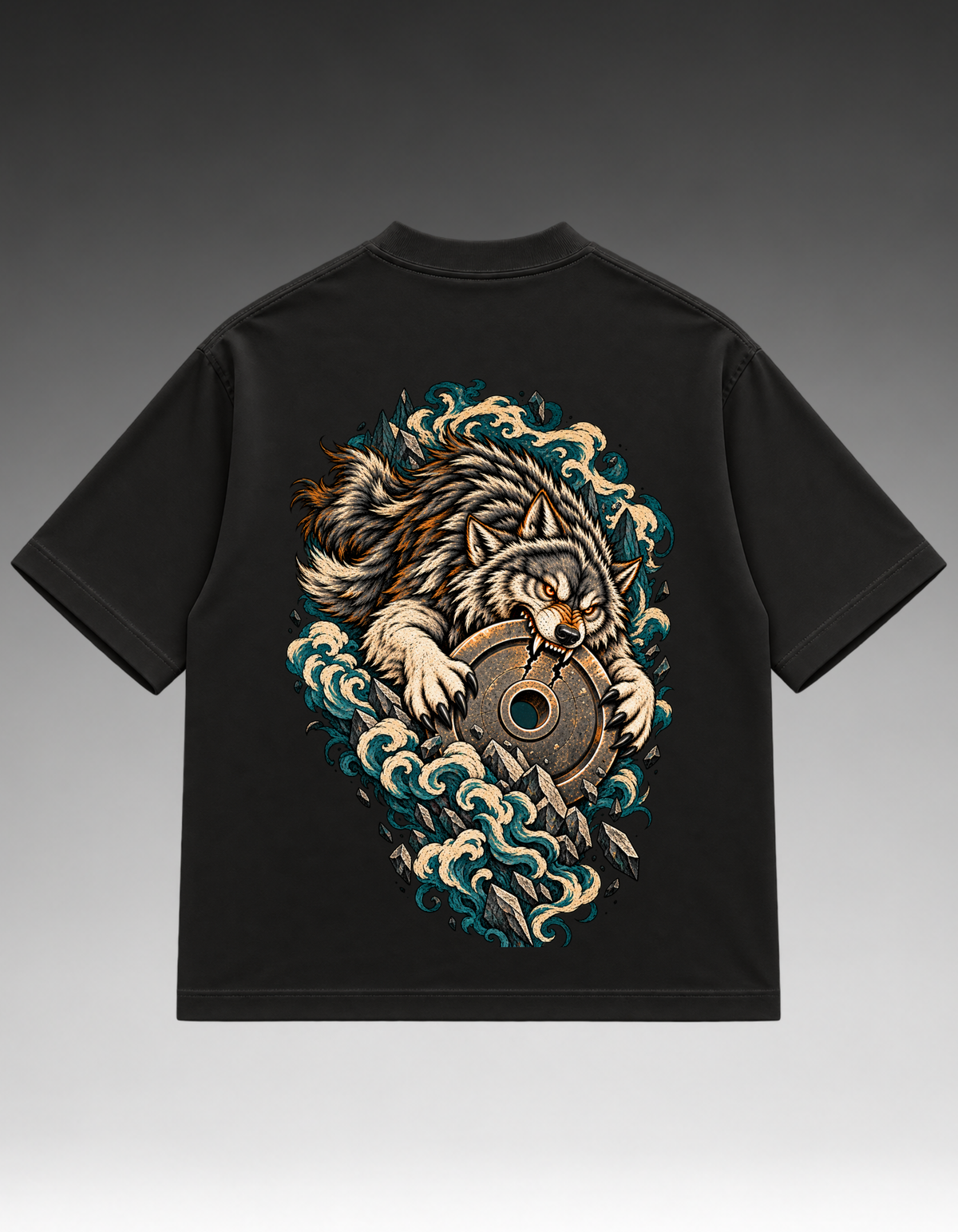 Camiseta Oversized - Lobo com Anilha